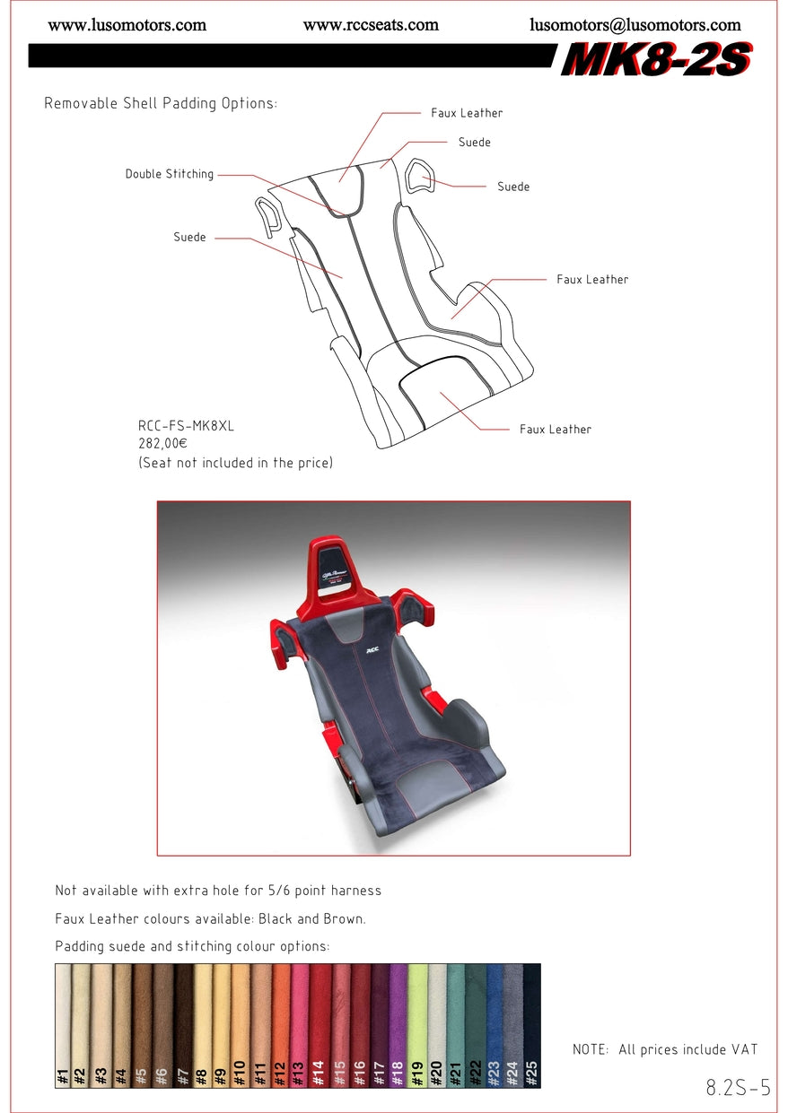 RCC MK8-2S XL Formula 1 Racing Seat – Sector X Simulations